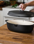 Enamel Lined Cast Iron Roaster
