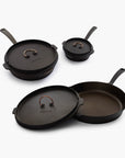 Barebones All-In-One Cast Iron Skillet Group