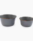 Enamel Mixing Bowl Set - Slate Gray