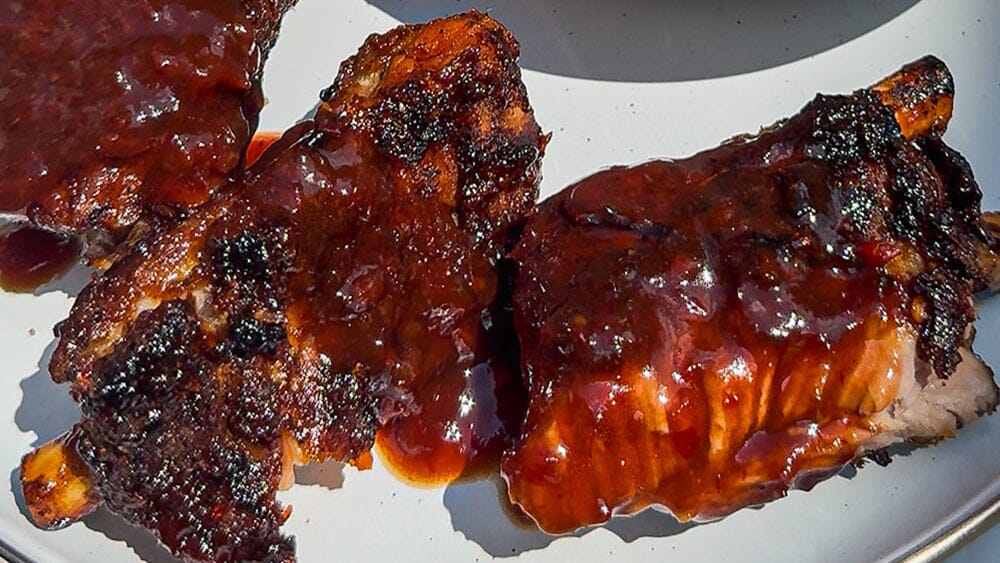 Harissa-Rubbed Pork Ribs with Harissa BBQ Sauce