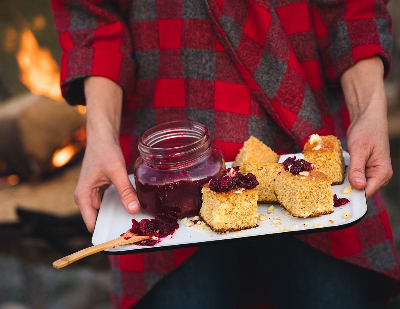 Crock-Perfected Cheddar Cornbread & Jam