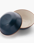 Enamel 2-Tone Bowl Set Indigo Blue