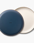 Enamel 2-Tone Deep Plate Set Indigo Blue