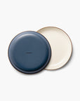 Enamel 2-Tone Salad Plate Set Indigo Blue
