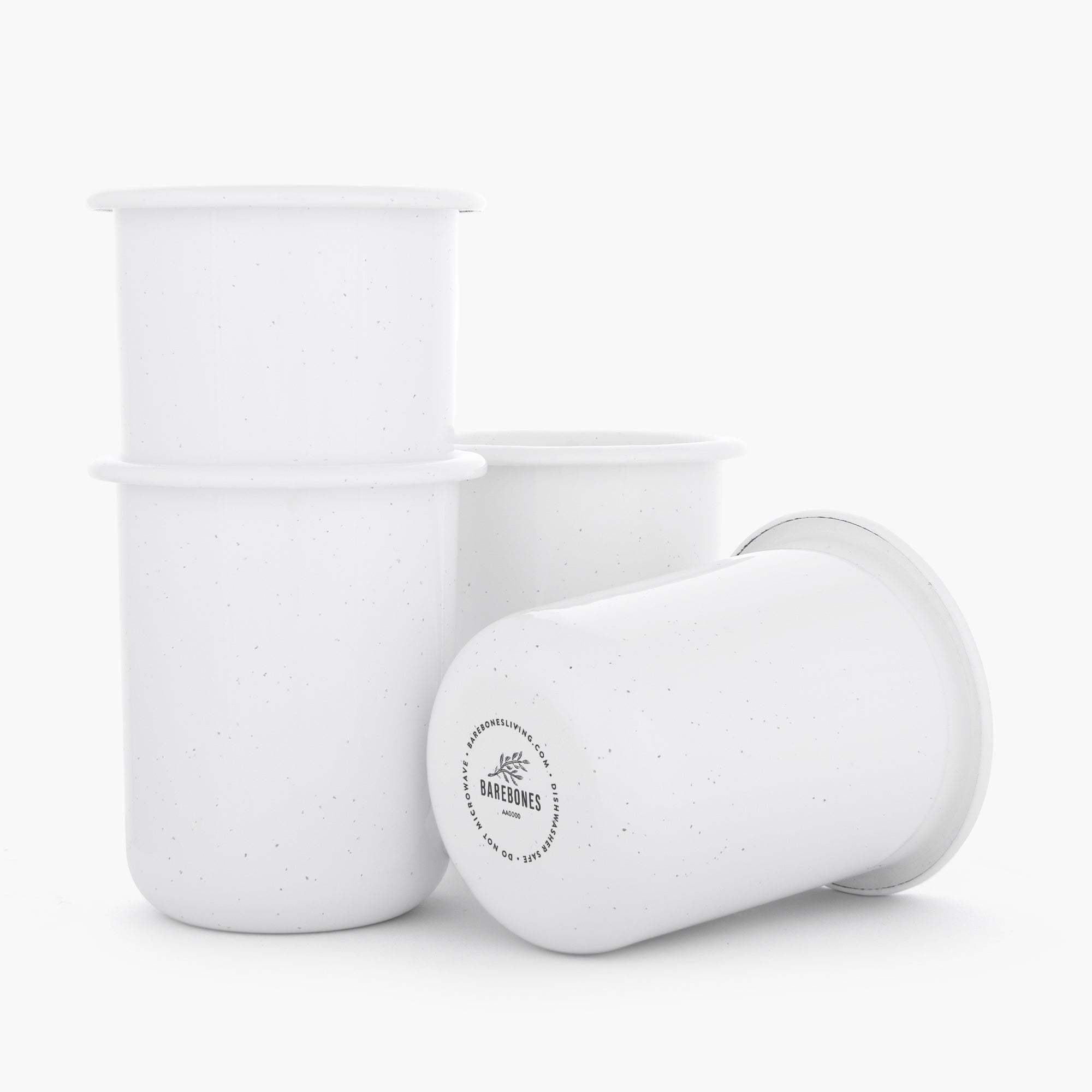 Rolled Enamelware Cup Set