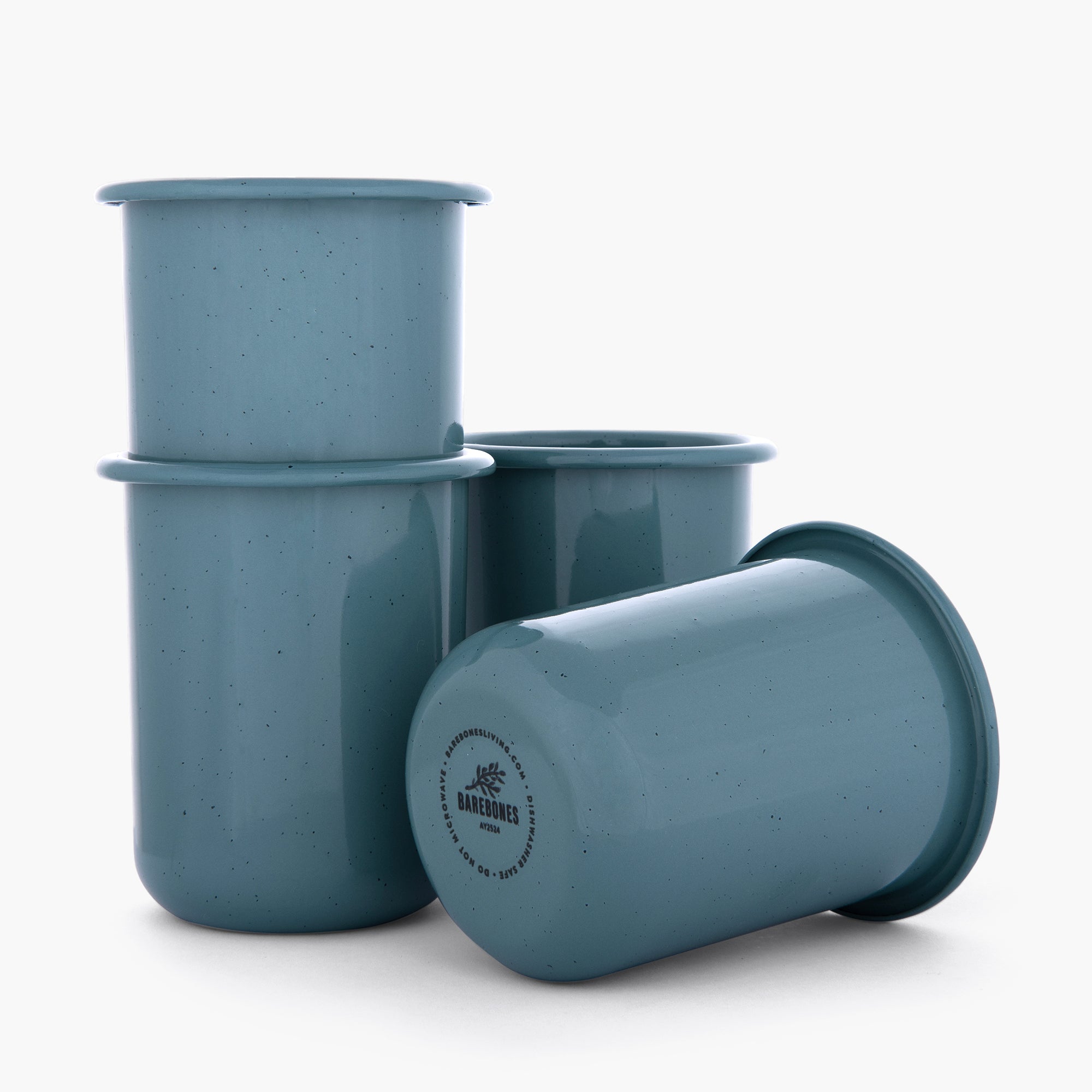 Rolled Enamelware Cup Set