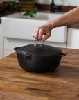 Enamel Lined Cast Iron Crock Pot