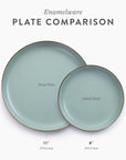enamel deep plate set, enamel salad plate set